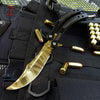 CSGO Gold Butterfly Knife SHARP Tiger Tooth 440C Counter Strike Balisong Knife-Balisong - Tophatter Daily Deals