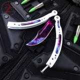 CSGO Galaxy Butterfly Knife TRAINER Dull Spring Latch PRACTICE Balisong Knife-Balisong - Tophatter Daily Deals