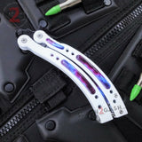 CSGO Galaxy Butterfly Knife TRAINER Dull Spring Latch PRACTICE Balisong Knife-Balisong - Tophatter Daily Deals