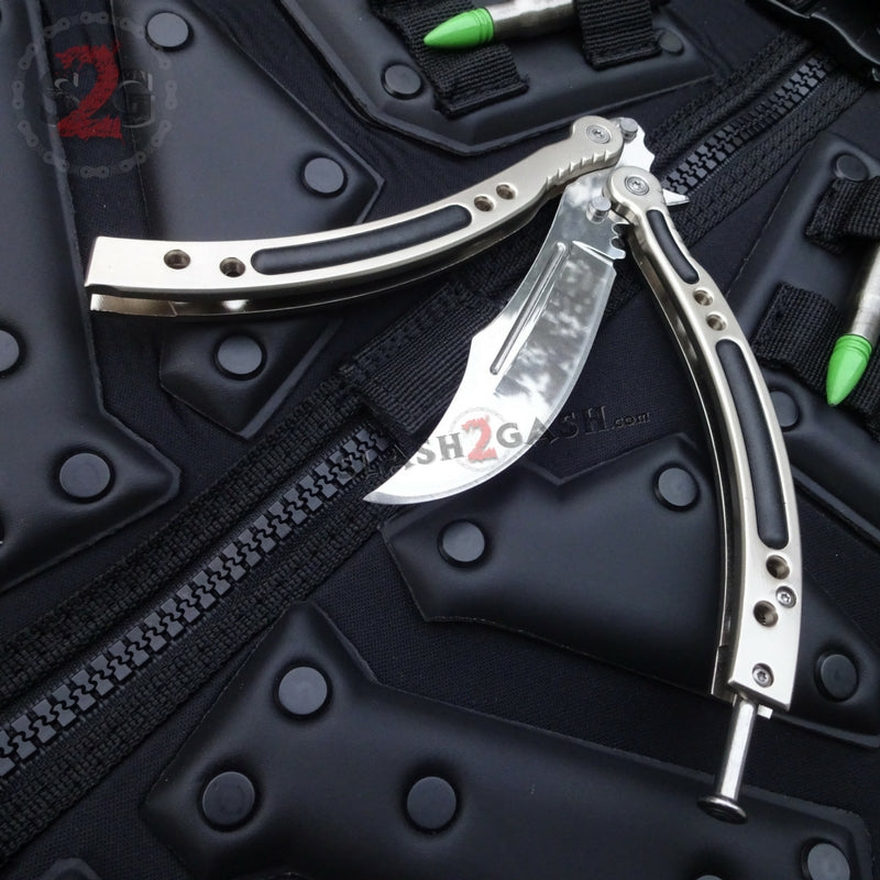 22 colors CSGO Butterfly Knife SHARP 440C Counter Strike Balisong Knife-Balisong - Tophatter Daily Deals