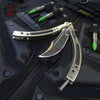 CSGO Silver Butterfly Knife SHARP Chrome Mirror Finish Balisong Knife-Balisong - Tophatter Daily Deals
