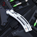 CSGO Spit Fire Butterfly Knife SHARP 440C Counter Strike Shark Balisong Knife-Balisong - Tophatter Daily Deals
