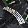 CSGO Blue Slaughter Butterfly Knife TRAINER Dull PRACTICE Balisong SL Knife-Balisong - Tophatter Daily Deals