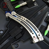 CSGO Blue Slaughter Butterfly Knife TRAINER Dull PRACTICE Balisong SL Knife-Balisong - Tophatter Daily Deals