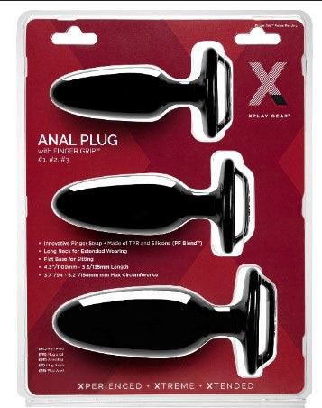 Xplay Finger Grip Plug Starter Kit Experience > Anal Range > Butt Plug Kits - Tophatter Daily Deals