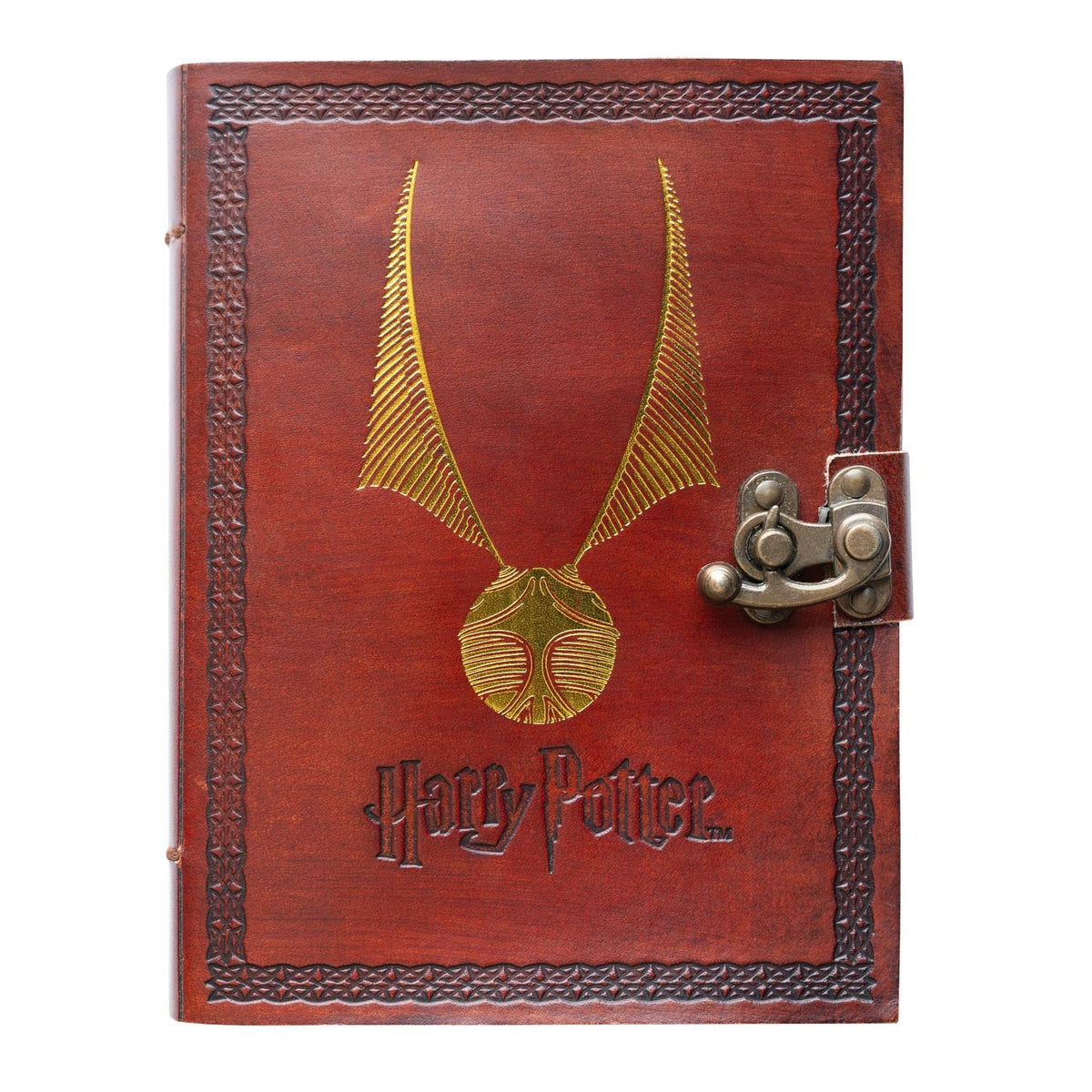 Harry Potter - Officially Licensed Golden Snitch Leather Journal Journal - Tophatter Daily Deals