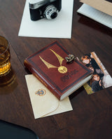 Harry Potter - Officially Licensed Golden Snitch Leather Journal Journal - Tophatter Daily Deals