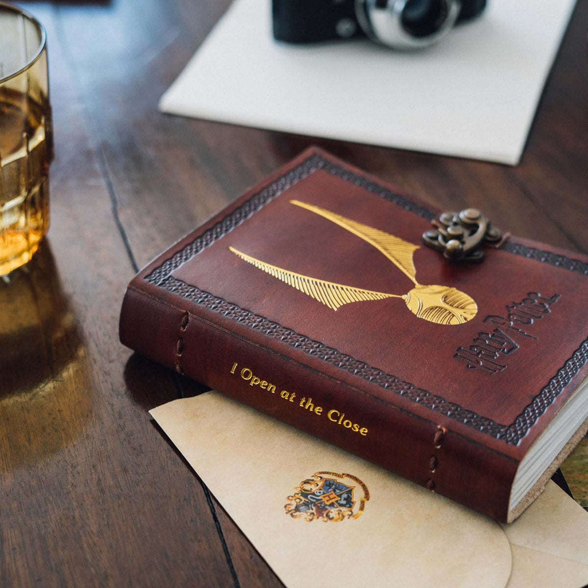 Harry Potter - Officially Licensed Golden Snitch Leather Journal Journal - Tophatter Daily Deals