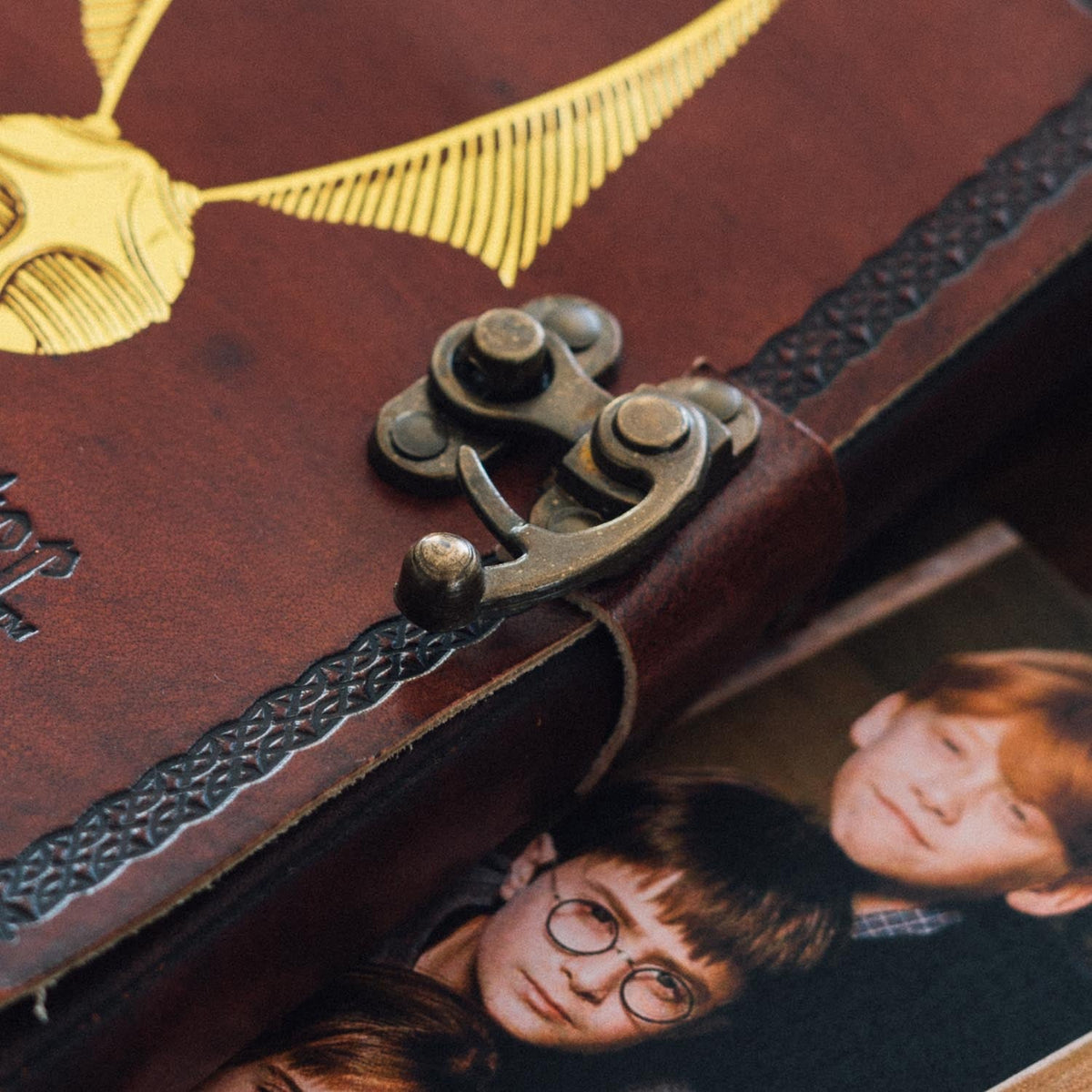 Harry Potter - Officially Licensed Golden Snitch Leather Journal Journal - Tophatter Daily Deals