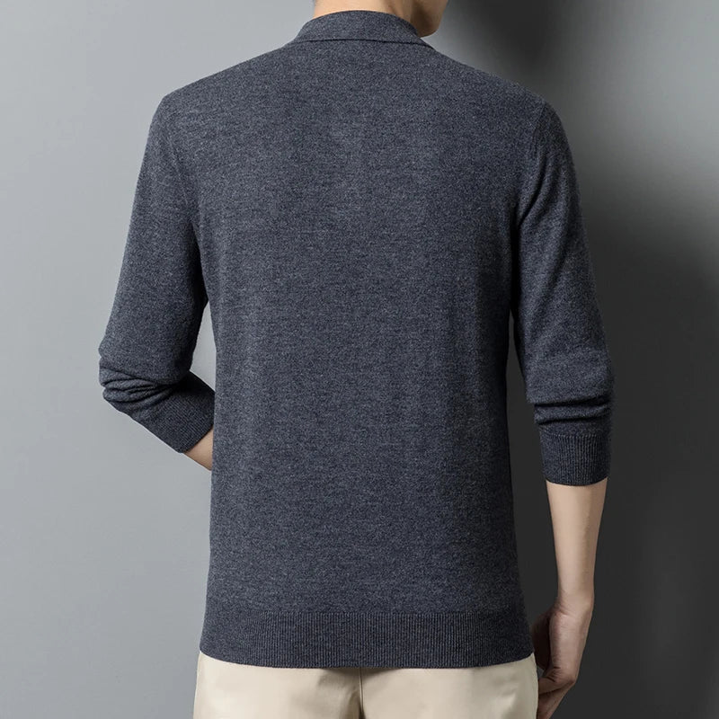 Soft Classic Men's Polo Sweater - Long Sleeve Knit, Casual - Tophatter Daily Deals