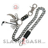 Hot Leathers Gunmetal Tooth Wallet Chain w/ clips 18" Heavy Duty Wallet Chain - Tophatter Daily Deals