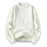 Soft Classic Men's Sweater - Crewneck, Cotton, Office Wear White - Tophatter Daily Deals