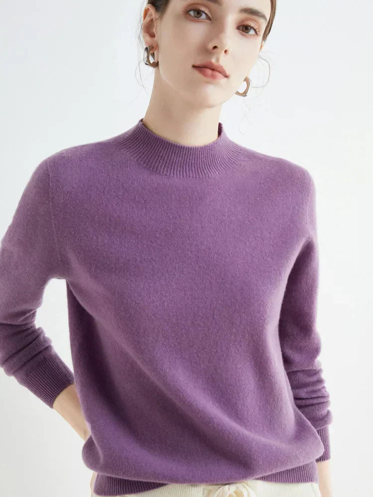 Soft Classic Women’s Pullover - Mock Neck, Wool, Work - Tophatter Daily Deals