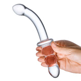 Glas 8 Inch Ribbed G-Spot Double-Ended Glass Dildo > Glass > Dildos - Tophatter Daily Deals