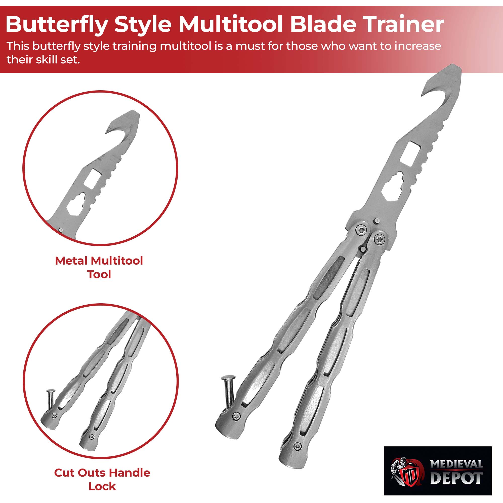 Cyborg Butterfly Style Multitool Blade Trainer novelty items - Tophatter Daily Deals