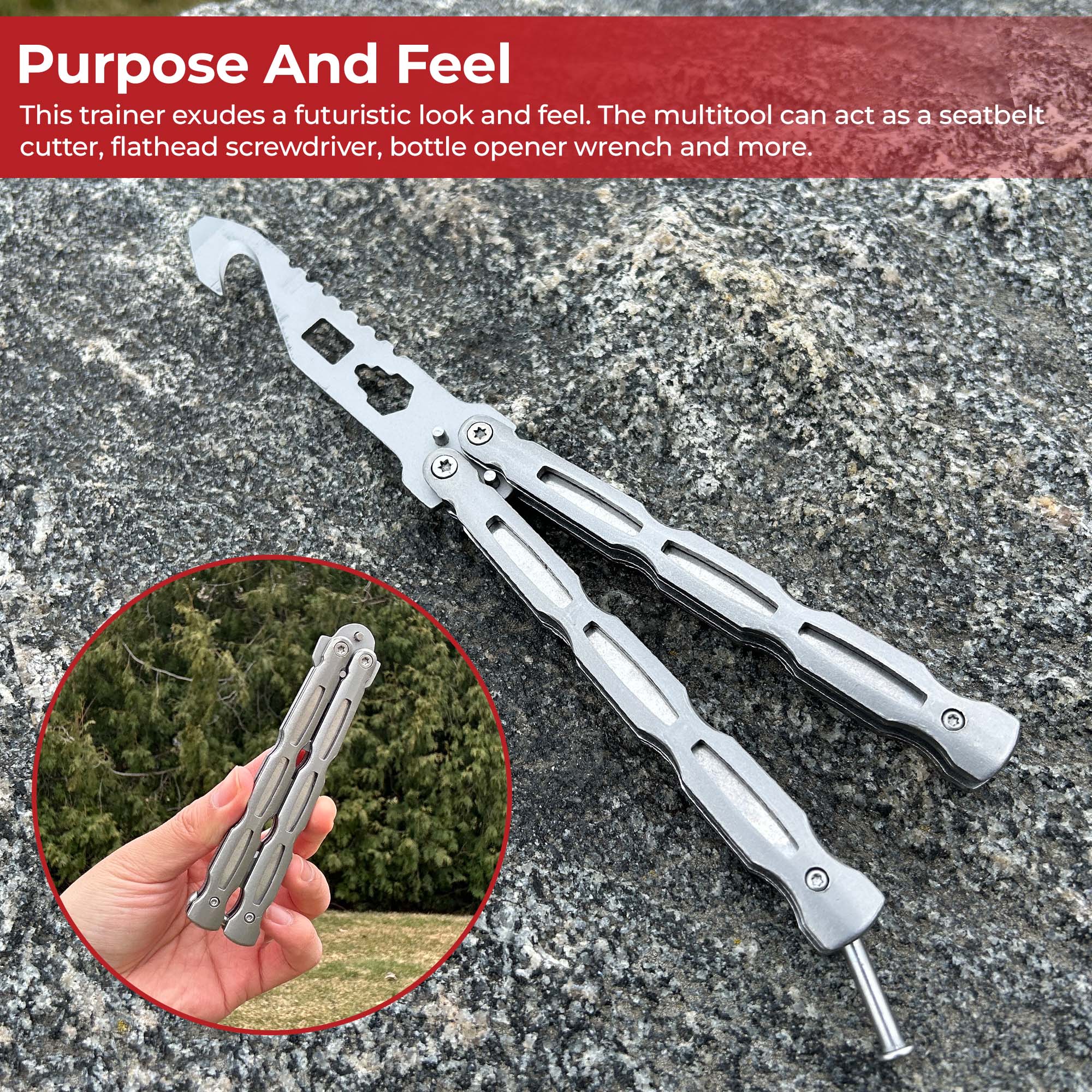 Cyborg Butterfly Style Multitool Blade Trainer novelty items - Tophatter Daily Deals