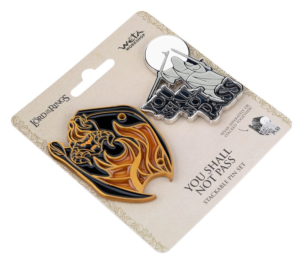 The Lord of the Rings - You Shall Not Pass! Collector Pins 2-Pack Pin Set - Tophatter Daily Deals