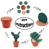 Cactus Coaster Set Decor - Tophatter Daily Deals