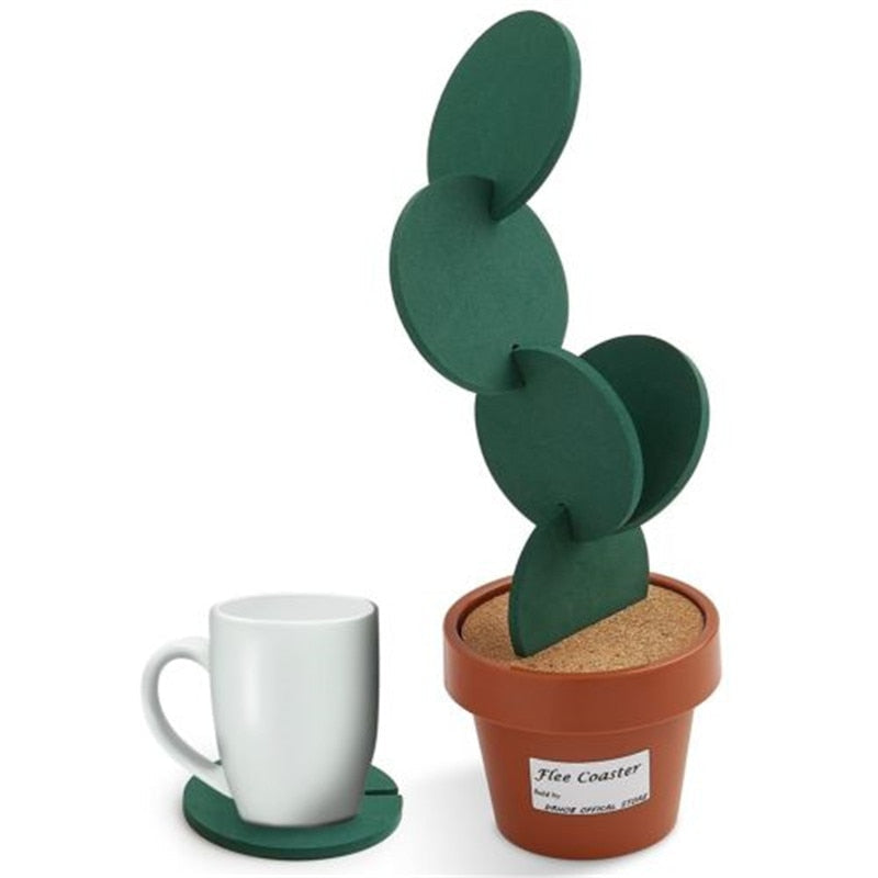 Cactus Coaster Set Spotted Decor - Tophatter Daily Deals
