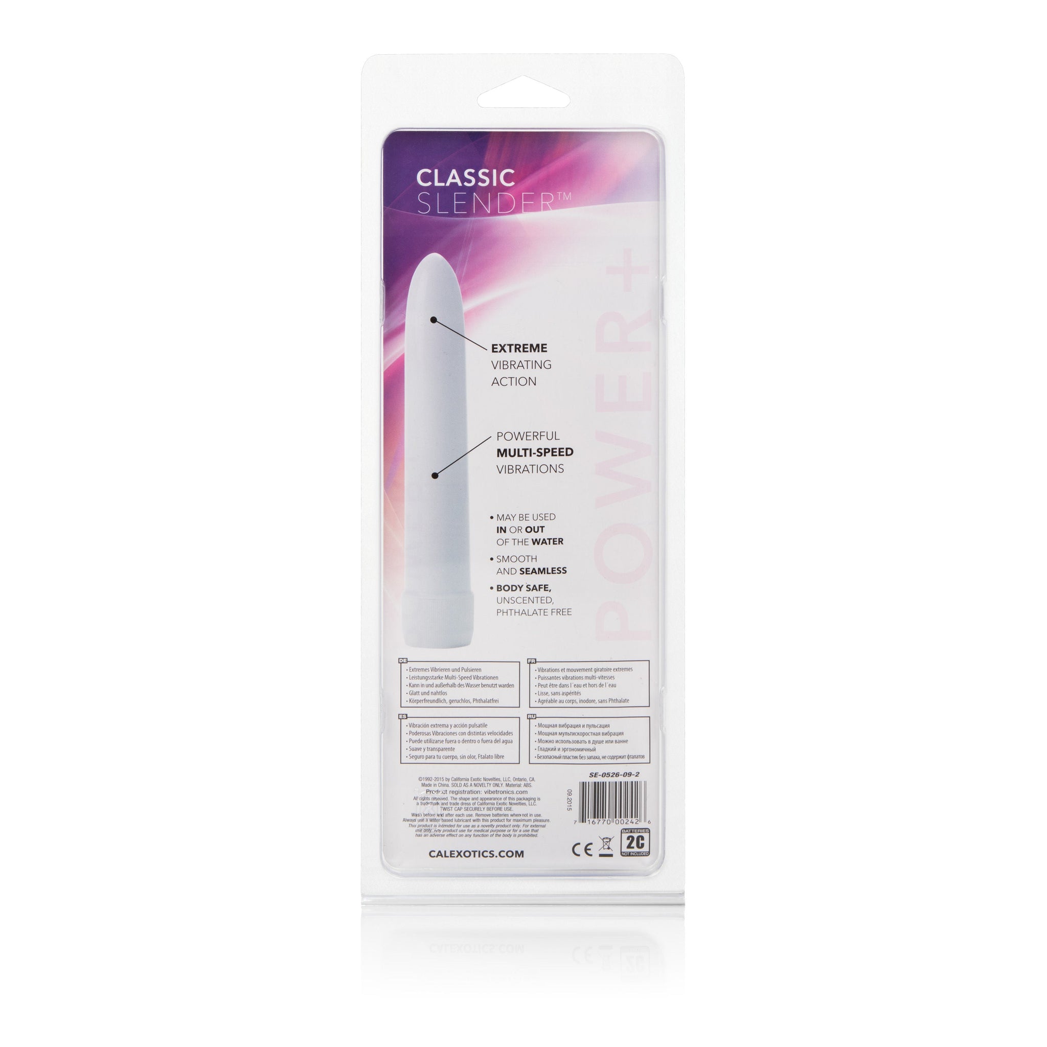 CalExotics Classic Slender White Vibrator Sleek and Powerful > Vibrators > Standard Vibrators - Tophatter Daily Deals