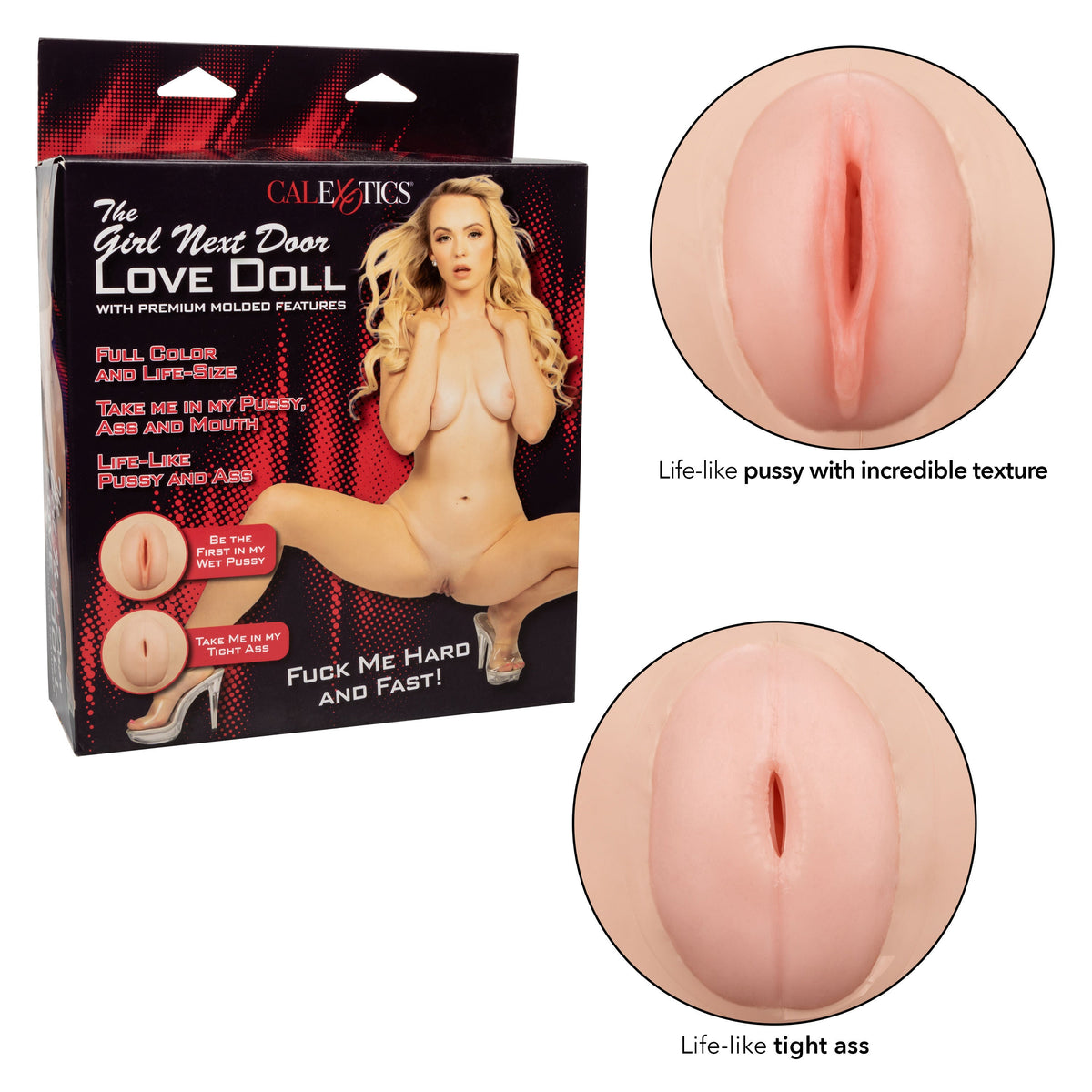 CalExotics Girl Next Door Life-Size Love Doll with 3 Holes > Sex Toys > Sex Dolls > Inflatable - Tophatter Daily Deals