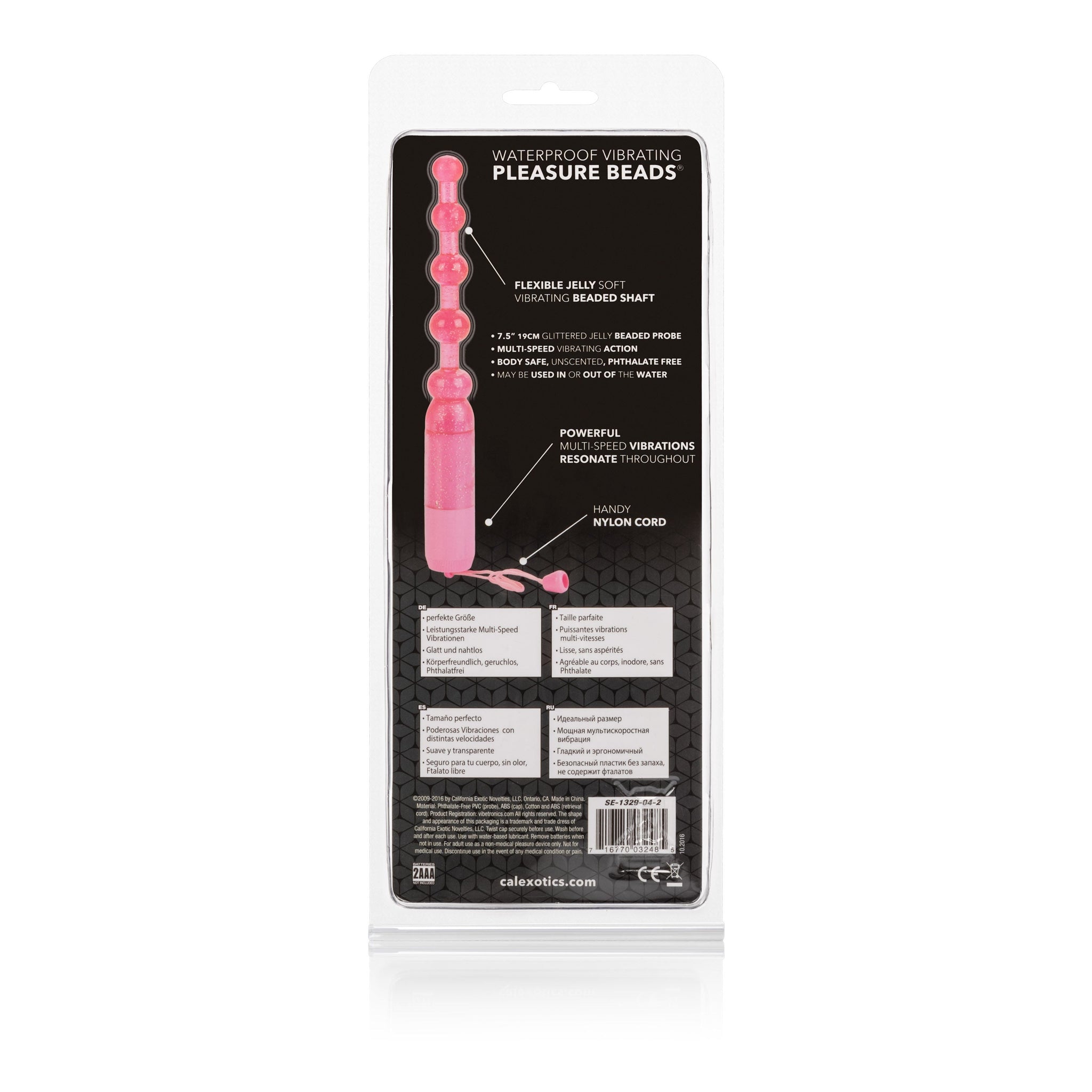 CalExotics Pink Vibrating Pleasure Beads with Beaded Shaft > Anal Range > Anal Beads - Tophatter Daily Deals