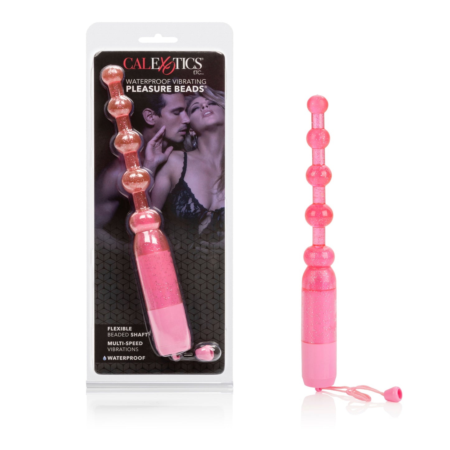 CalExotics Pink Vibrating Pleasure Beads with Beaded Shaft > Anal Range > Anal Beads - Tophatter Daily Deals