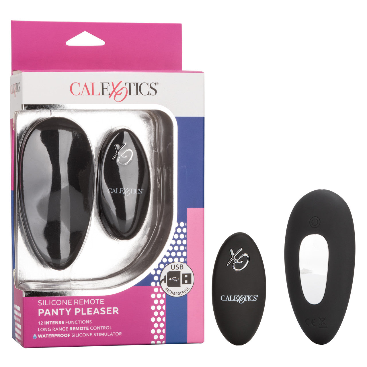 CalExotics Silicone Remote Panty Pleaser Waterproof Massager with 12 Vibration Functions > Sex Toys For Ladies > Panty Vibes - Tophatter Daily Deals
