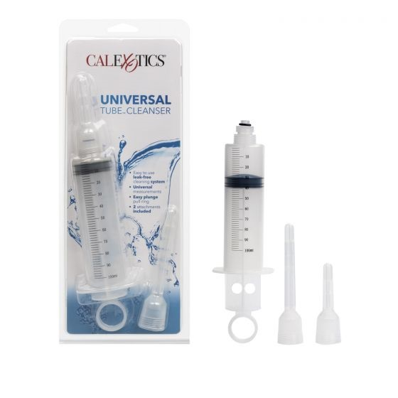 CalExotics Universal Tube Cleanser 3.5 fl oz Transparent Anal Douche with Two Attachments > Essentials > Douches - Tophatter Daily Deals