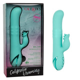 California Dreaming Bel Air Bombshell Silicone Vibrator in Aqua Blue with Triple Motors and 10 Vibration Functions > Vibrators > Ladies > Rabbit - Tophatter Daily Deals