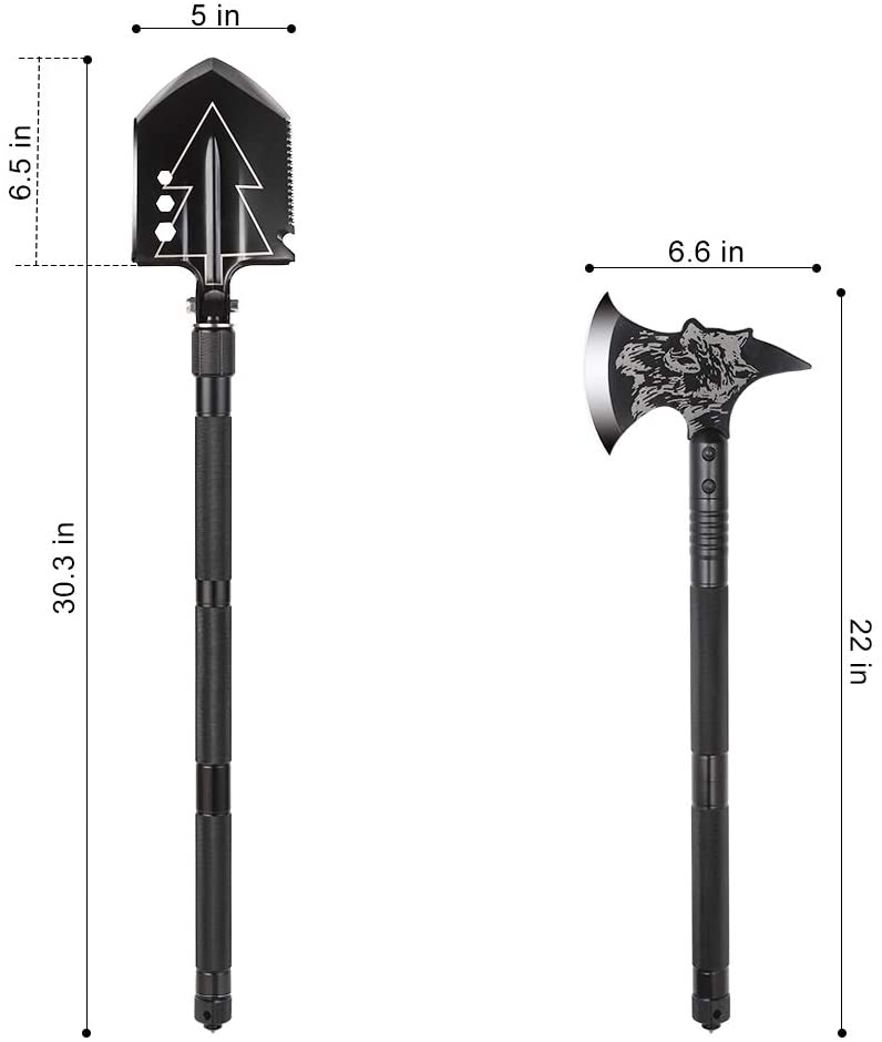 Camping Shovel Axe - Tophatter Daily Deals