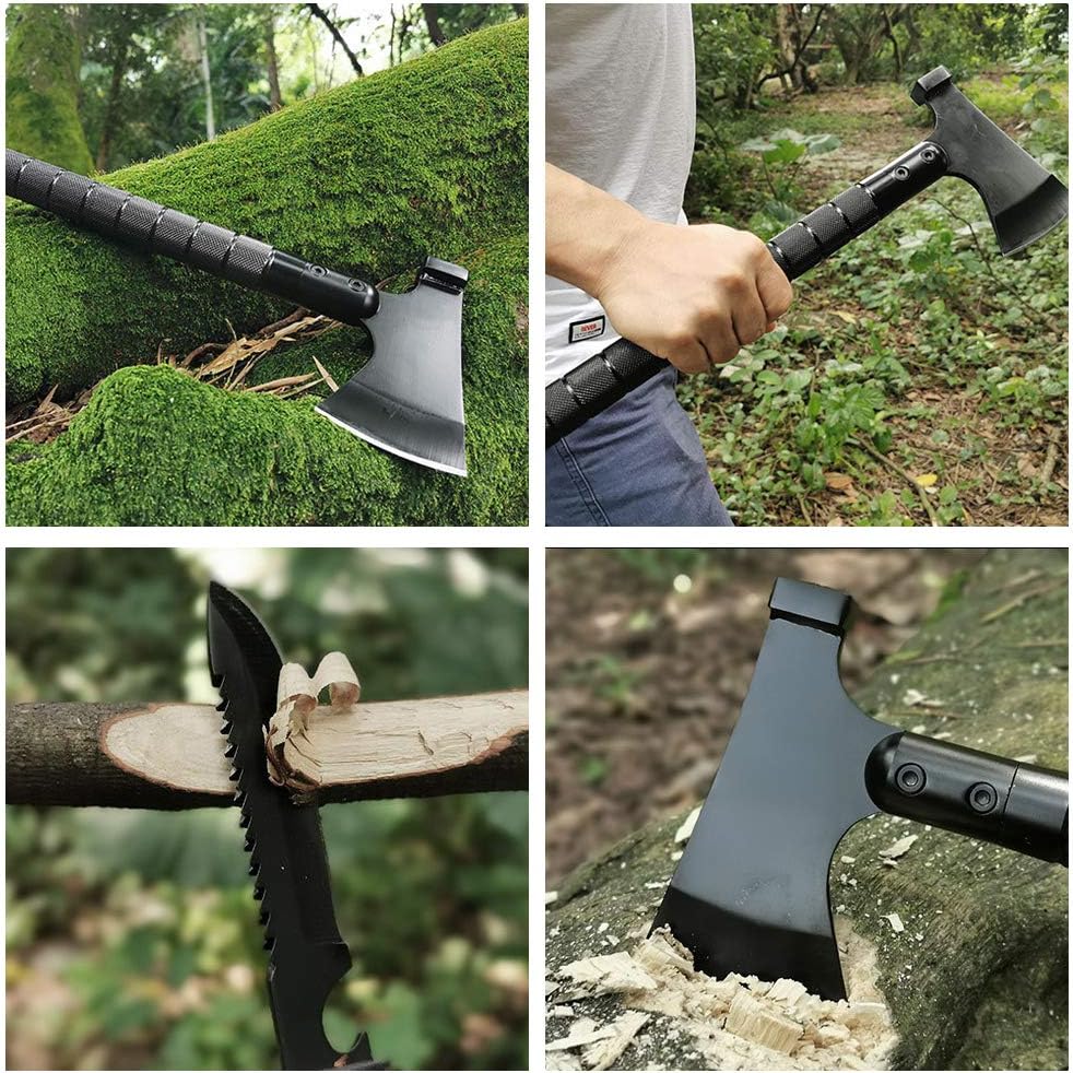 Camping Axe, Folding Survival Hatchet Axe Tactical Camp Axe for Outdoor Adventure - Tophatter Daily Deals