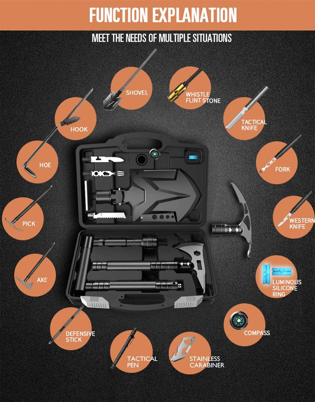 Camping Shovel & Axe Kit - Tophatter Daily Deals