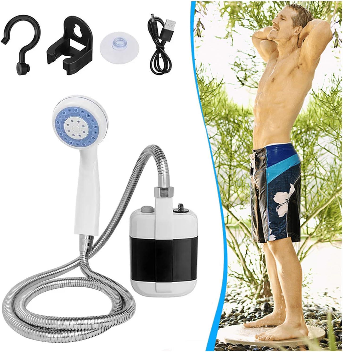 Portable Camping Shower - Outdoor Shower USB Rechargeable Shower Water Pump for Camp Hiking Personal Care - Tophatter Daily Deals