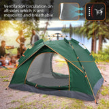 Automatic Pop-up Tent - 2-3 Man Instant Double Layer Pop up Camping Tent Waterproof Outdoor UK Outdoor Recreation - Tophatter Daily Deals