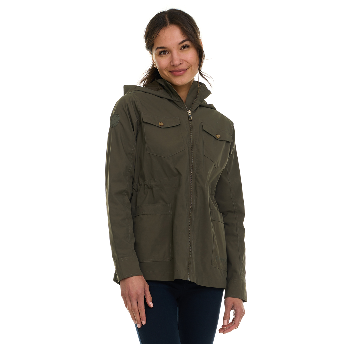 Canada Weather Gear Women's Safari Rain Jacket Dusty Olive Wind & Rain Jackets - Tophatter Daily Deals