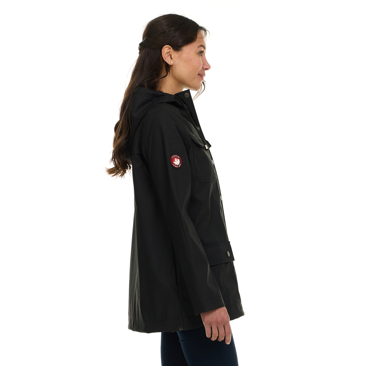 Canada Weather Gear Women's Waterproof Hooded Rain Coat Wind & Rain Jackets - Tophatter Daily Deals