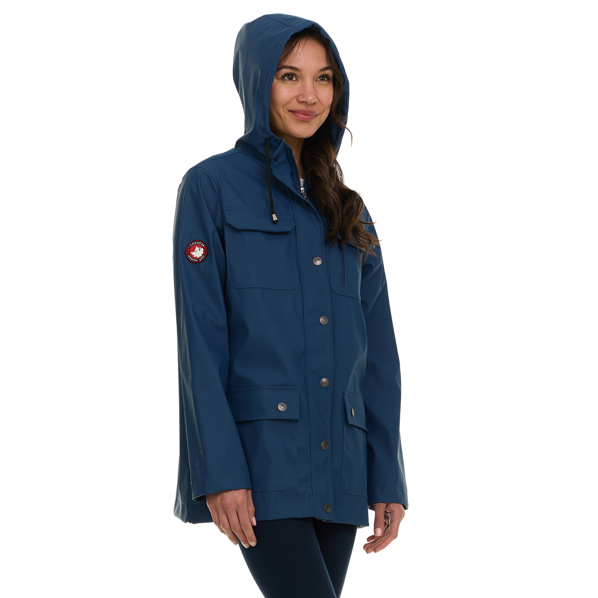 Canada Weather Gear Women's Waterproof Hooded Rain Coat Wind & Rain Jackets - Tophatter Daily Deals