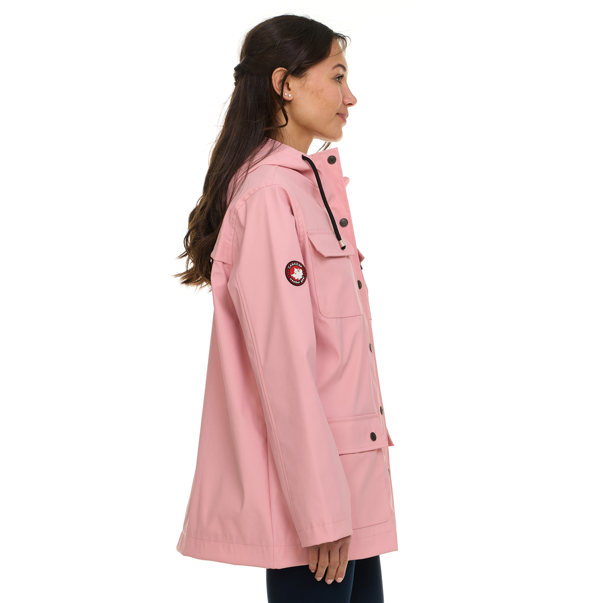 Canada Weather Gear Women's Waterproof Hooded Rain Coat Wind & Rain Jackets - Tophatter Daily Deals