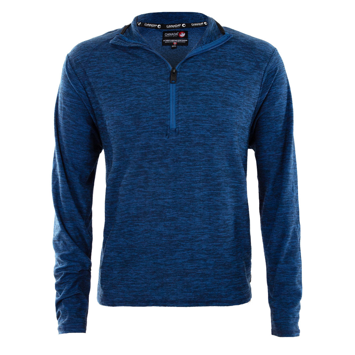 Canada Weather Gear Men's Supreme Soft Space Dye 1/4 Zip Pullover Navy Half Zip & Quarter Zip - Tophatter Daily Deals