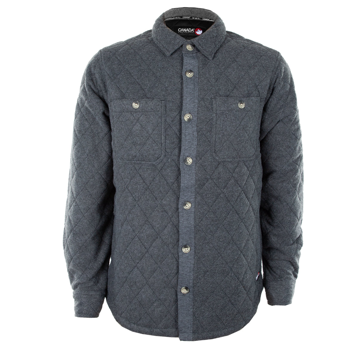 Canada Weather Gear Men's Woolverton Fleece Quilted Jacket Carbon Jackets - Tophatter Daily Deals
