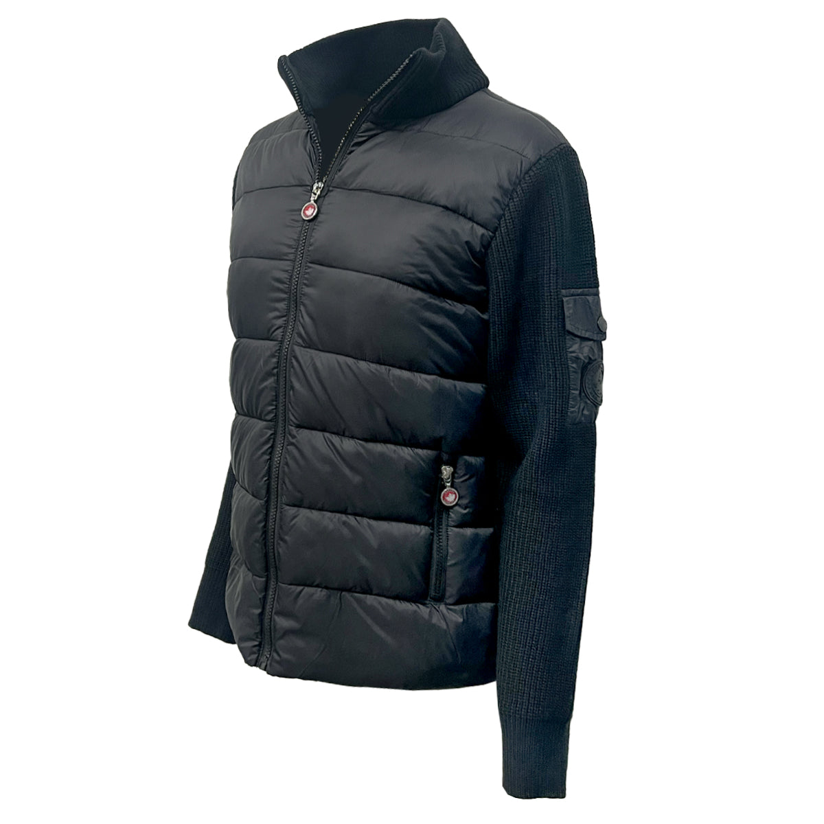 Canada Weather Gear Women's Full Zip Puffer Jacket with Sweater Sleeves Jackets - Tophatter Daily Deals