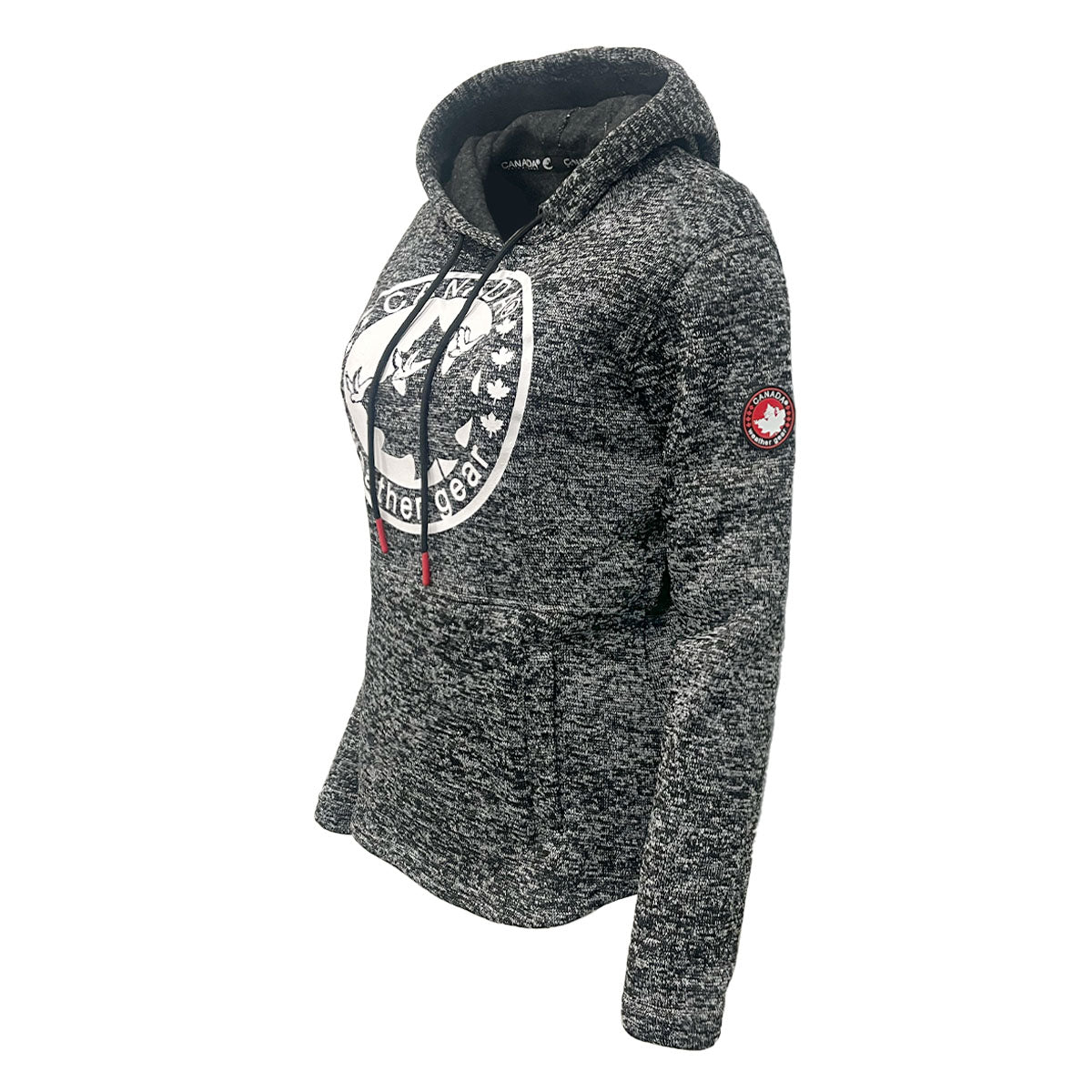 Canada Weather Gear Women's Hooded Sweater Fleece with Logo Print Hoodie - Tophatter Daily Deals