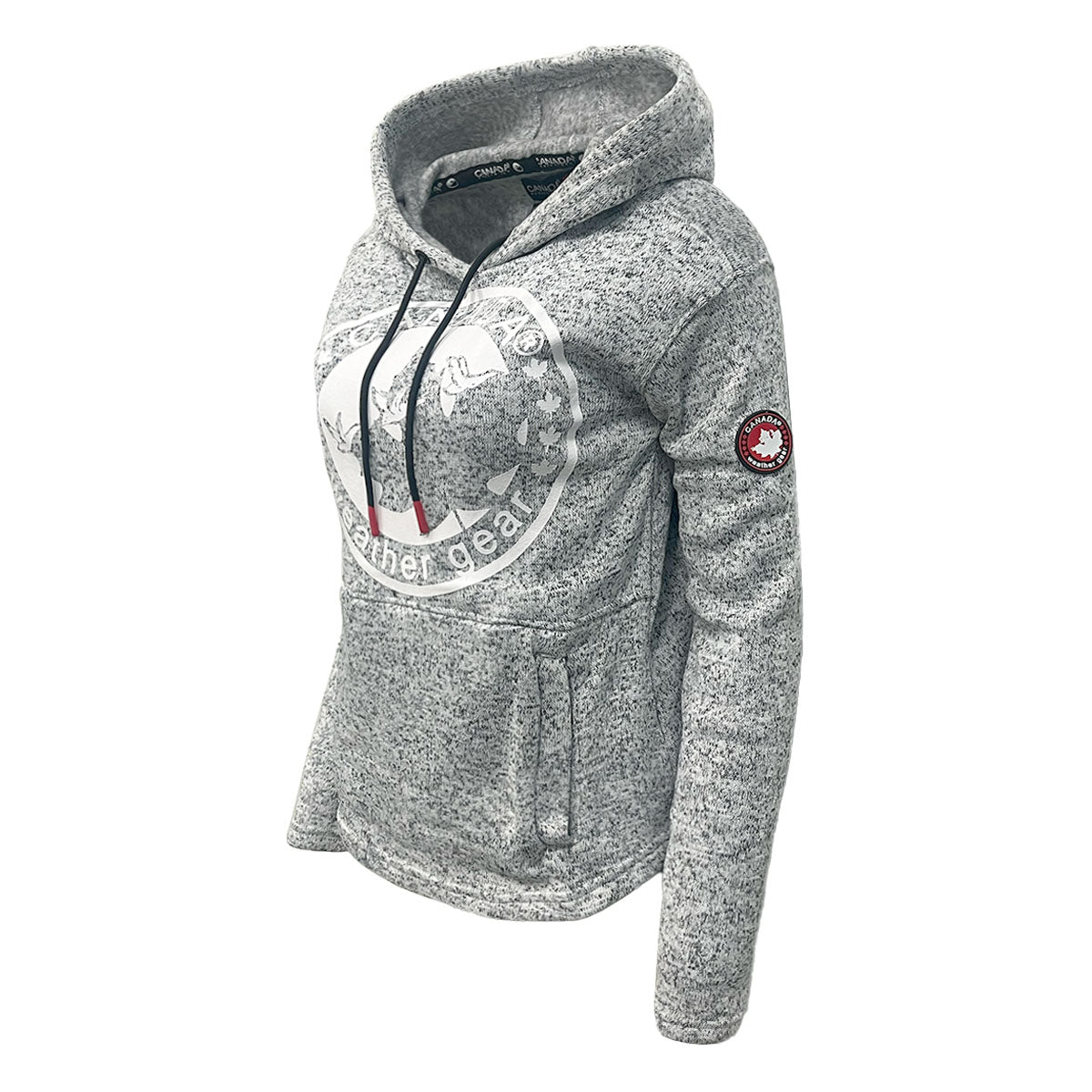 Canada Weather Gear Women's Hooded Sweater Fleece with Logo Print Hoodie - Tophatter Daily Deals