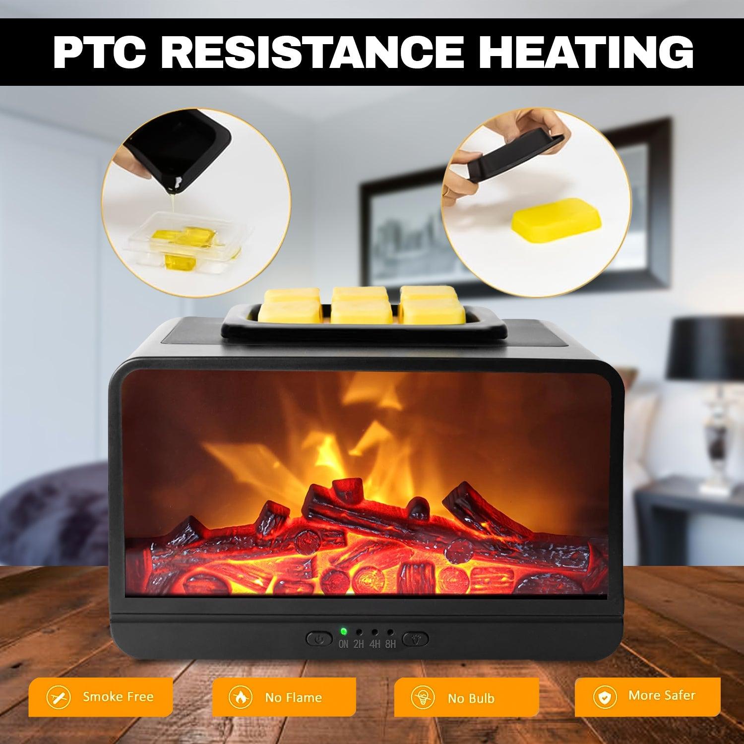 Electric Wax Melt Burner - Flame Fireplace Candle Wax Warmer Wax Melter for Scented Wax with 4 Timer Apparel & Accessories - Tophatter Daily Deals