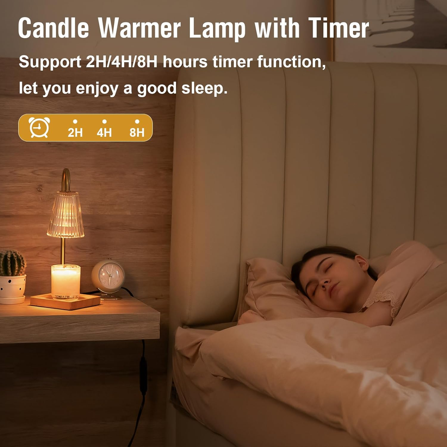 Candle Warmer Lamp – Height Adjustable Dimmable Lamp with Remote & Timer Candle Lamps - Tophatter Daily Deals