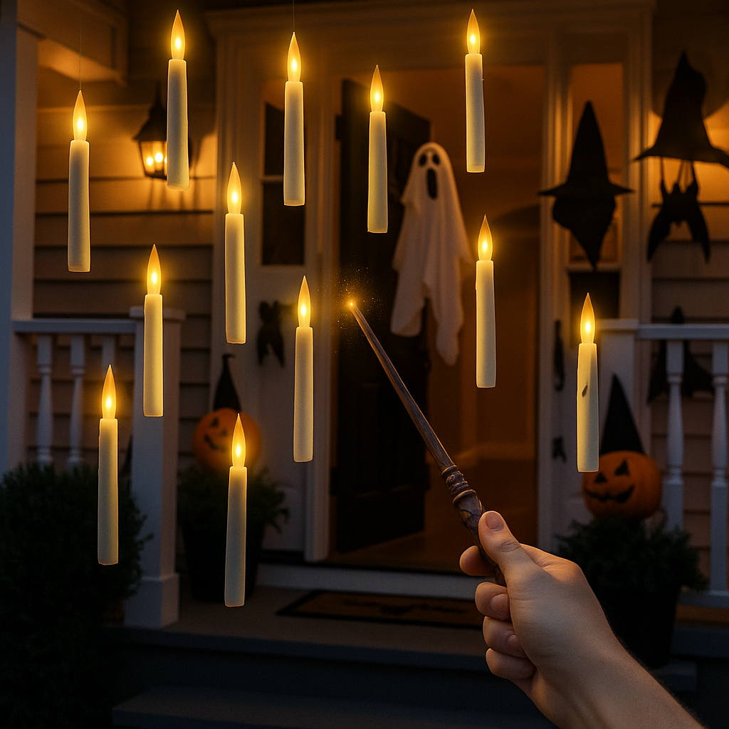 Tophatter's Inc. Floating Candles – 2025 Viral Gift Pick – Flameless LED Decor with Wand Remote - Tophatter Daily Deals