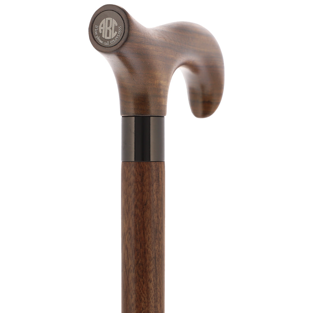 Custom-Engraved Wooden Cane: Choose Color & Personalize - Tophatter Daily Deals