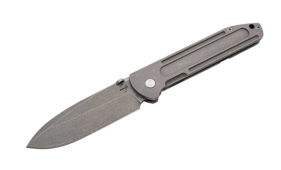 Boker Evade - Dark Stonewashed D2 Blade Dark Stonewashed Stainless Handle - 01BO384 Knives - Tophatter Daily Deals