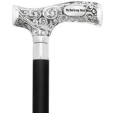 Father's Day Chrome Brass Personalized Engraving Fritz Cane Walking Cane Engraving - Tophatter Daily Deals